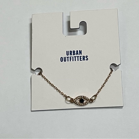 New Urban Outfitters Women's Gold Evil Eye Bracelet - Picture 1 of 6